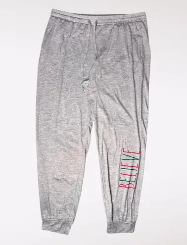 Rae Dunn "Believe" Cozy Jogger Pants Sleepwear Lounge Large