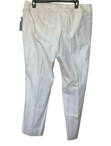 Caslon Ivory Dress Pin Striped Flared Lined Size 20W Pants Brand New With Tag