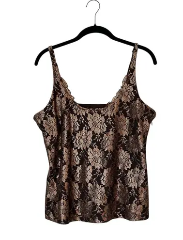 Oscar de la Renta Lace Cami Top Y2K Fairy Whimsy Boho Romantic Size Large