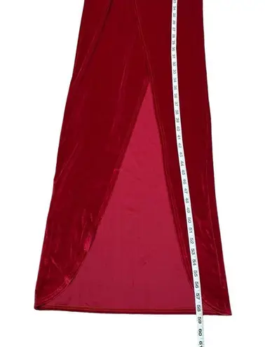 Pretty Little Thing  Cocktail Dress One Shoulder Maxi Dress Velour