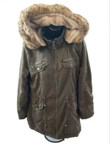 snobish collection Womens Green Hooded Utility Jacket