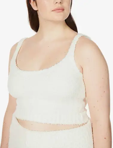 SKIMS Sherpa Knit Tank Top 2X/3X Bone Ivory Cozy Soft NWOT Stretch Sleeveless