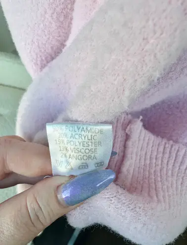 Azalea Wang Pink Cropped Soft Sweater Size Medium