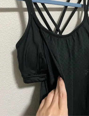 Athleta  Black Tanktop with Built in Sports Bra