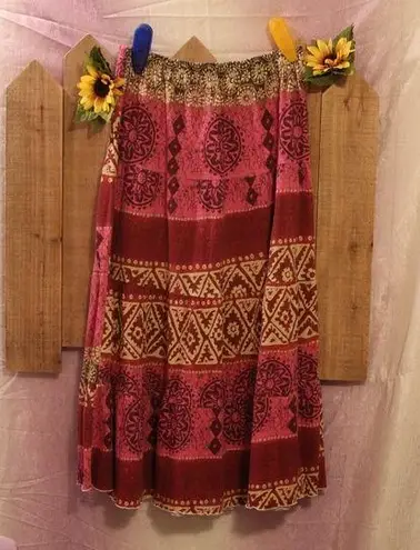 🔥🔥Boho Hippie Hobo Skirt Maxi Multi Shades Pink Size undefined