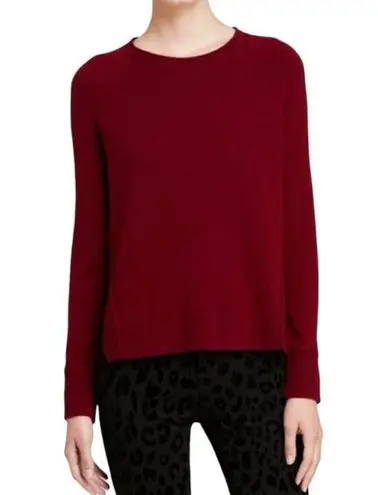 J Brand  Cashmere Crewneck Hi-Low Burgundy Sweater XS