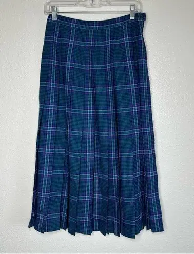 Pendleton Vintage Wool Pleated Plaid Skirt
