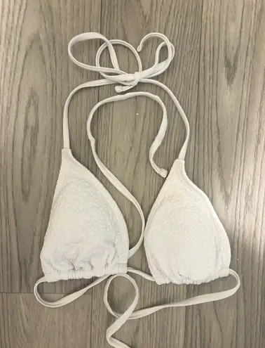 Forever 21 White Triangle Bikini Top