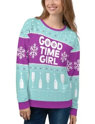 The Real Housewives of Salt Lake City Good Time Girl Holiday Sweatshirt Purple Size M