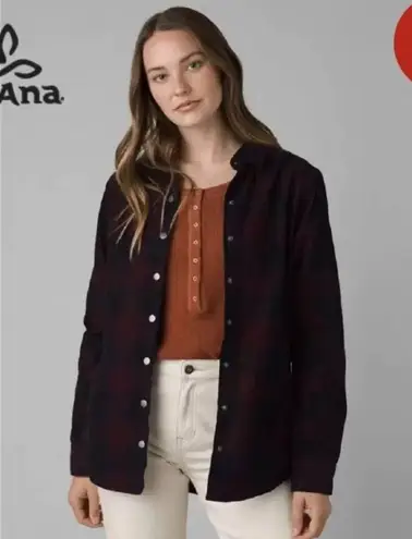 prAna NWT Porter Park Corduroy Flannel in Nautical - Size Extra Small