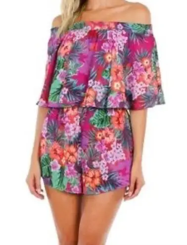Show Me Your Mumu  ‘Rosarita’ off the ruffle shoulder romper, size medium