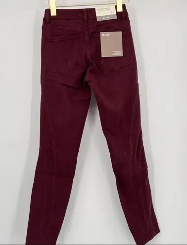 DL1961 Florence Ankle Skinny Jean in Burgundy Size 24 NWT
