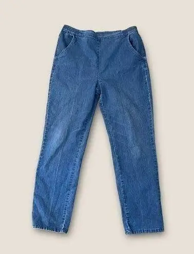 Blair Mom High Rise Tapered Casual Denim Pant Blue M