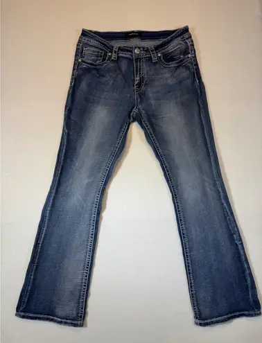 Fire Rain Denim Jeans Womens Size 15 Medium Wash Embellished Pockets Blue
