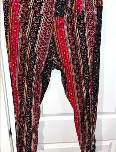 Terra & Sky  Boho Mixed Patterns Soft Leggings - Size 1X