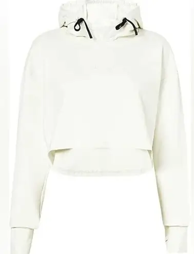 Oakley Luxe Crop Fleece Hoodie Women's Winter Gray cream size small