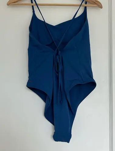 Everlane  The String One-Piece Swim Blue Swimsuit Size L