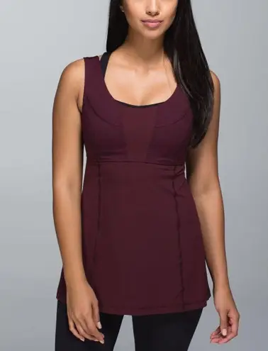 Lululemon Womens Tank Top Wrappers Delight Tank Sz 4 Burgundy New with Tags NWT