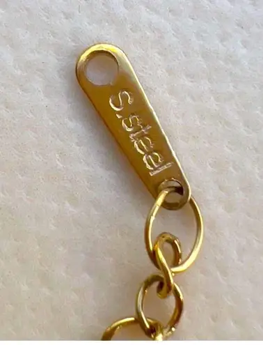 18K Gold plated moth Butterfly Necklace Stainless Steel womens jewelry Gift White