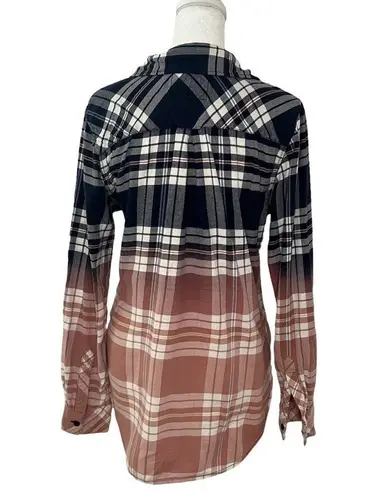 Rails Ombré Dip Dye Plaid Button Down