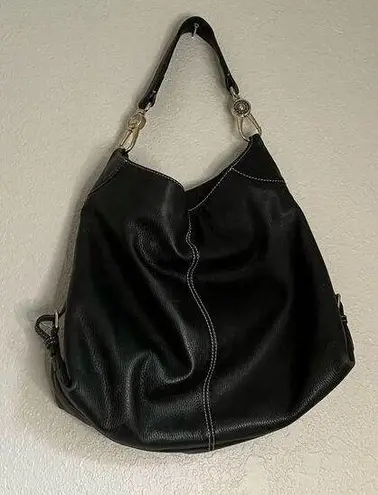 Dooney & Bourke  Black Pebble Grain Leather Libby Hobo/Shoulder Bag