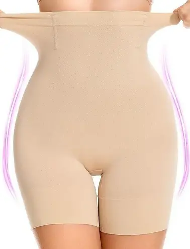 NWT ~ Tummy Control Beige Shapewear 5 in 1 Girdle Body Shaper ~ Women's LARGE Tan