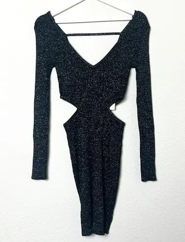 Open Edit NWT Open-edit Ribbed Cut Out Dress
