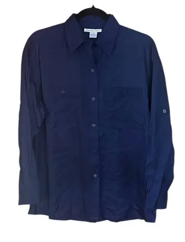 Vintage Anna and Frank Deep Blue Silk