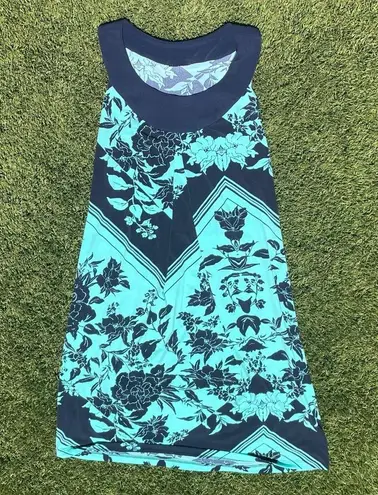 Enfocus Studio  Summer Dress w/Beautiful Navy & Teal Floral Pattern🪻, Size 6