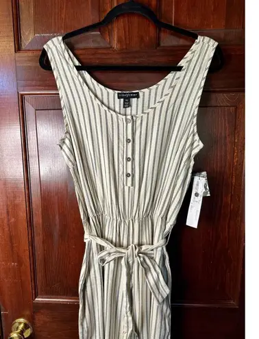 NWT Tribal Femme Petite Small Cream Striped Jumpsuit Tan Size undefined