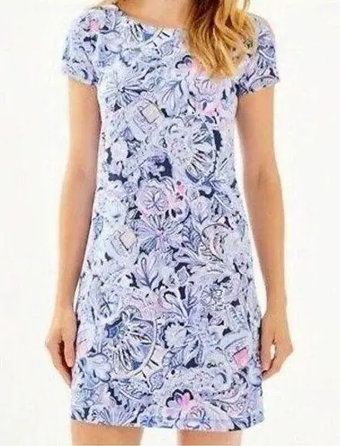Lilly Pulitzer  Size M Namastay Jungle BAY DRESS Short Sleeve Elephants NWOT