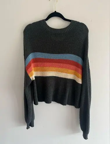 American Eagle  L Colorful Striped Knit Sweater