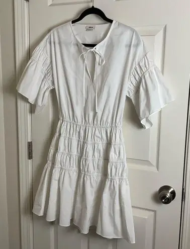 Jason Wu Cutout Ruched Cotton-blend Poplin Mini Dress -size 8