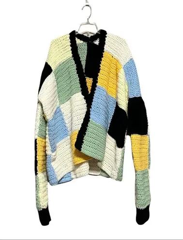 Handmade crotchet Granny Sweater (measurements included) Yellow Size undefined