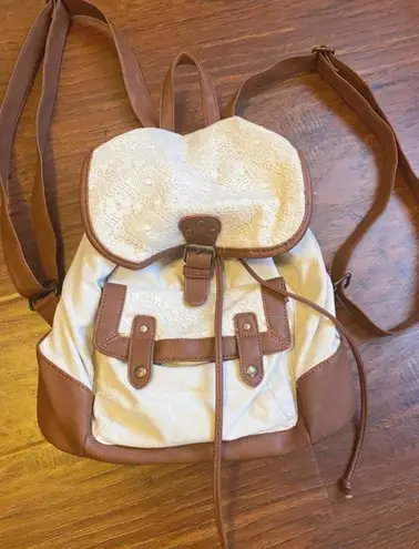 Black Poppy Medium drawstring backpack