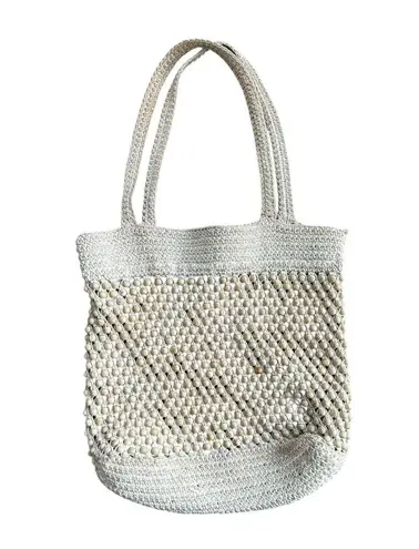 Madewell  The Beaded Crochet Tote Bag