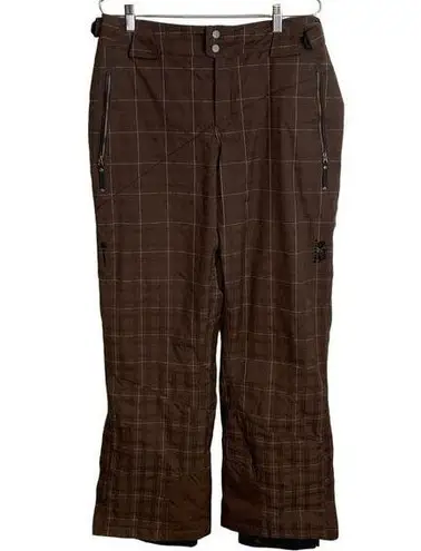 Mountain Hardwear  Brown Plaid Ski pants