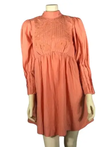 Kate Hudson Happy X Nature star dress in peach Boho style key hole back size XS Orange