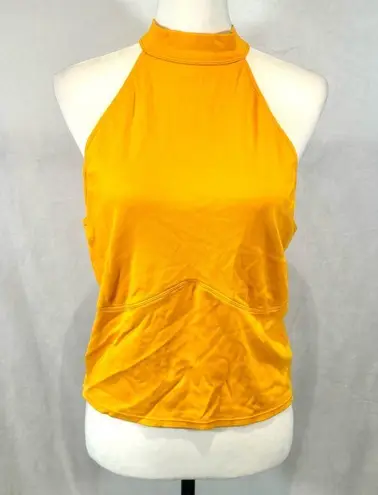 YITTY body butter orange mock neck halter tank size 1X