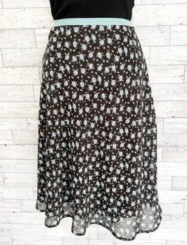 New York & Co. ON SALE! Black & Blue Floral Skirt, 4