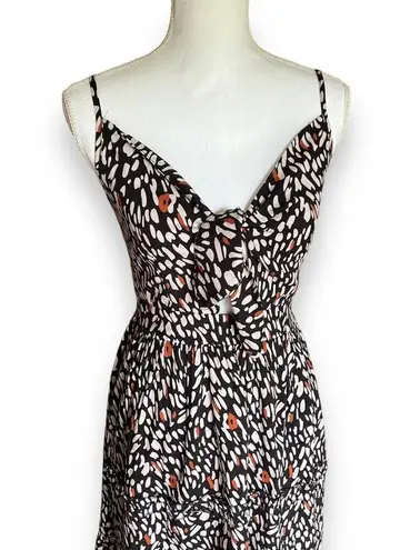 Ecowish NWT- Tie Front Print Dress- Size Medium