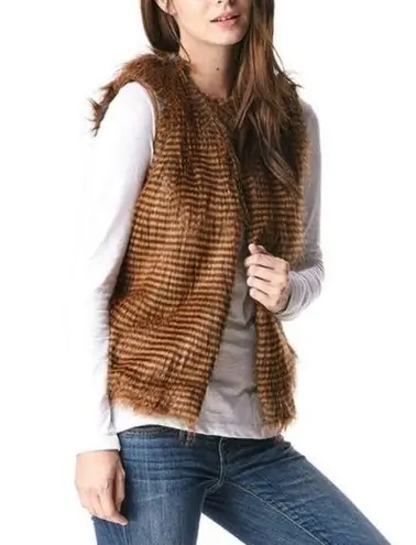 Glamsia Faux Fur 70’s Vest New