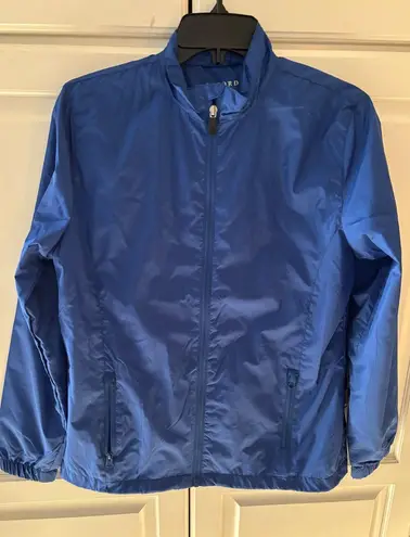 Oxford America Blue Zip Up Lightweight Windbreaker Jacket Women's Size S