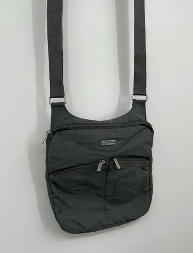 Baggallini Gray Sling Bag Crossbody Purse Tote Pockets Packable Adjustable