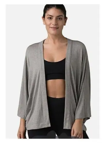 prAna Foundation Wrap Seabrook Cardigan M Grey