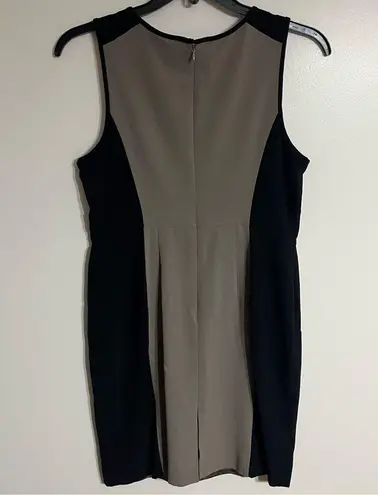 Worthington Womens  Colorblock Sheath Dress Career Wear Black/Taupe Size 10