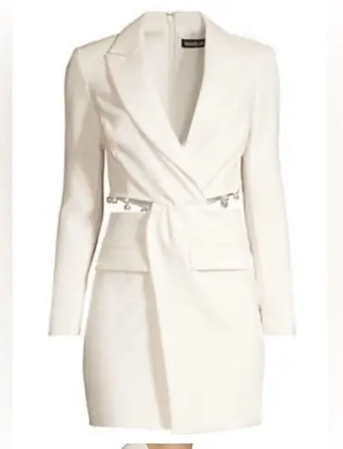 Lavish Lice Lavish Alice White Pearl Cut-Out Blazer Dress Size 10 Bridal Bachelorette NWT