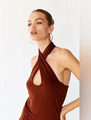 With Jean With Jéan Lena Dress in Brown medium