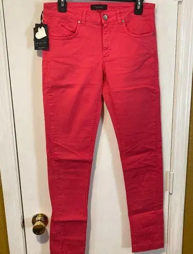 Twin Set women's size 27 raspberry red heart bottom jegging like jeans 29x31