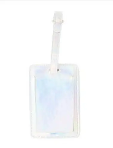 3/$15 Path Travel Holographic Luggage Tag Silver